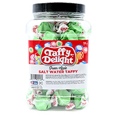 Taffy Delight Green Apple Salt Water Taffy 16oz Jar 